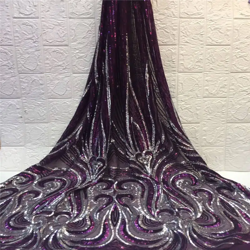 Sequins Lace Fabric 2019 High Quality African Tassel Wholesale French Net For Women Dress 524 | Дом и сад