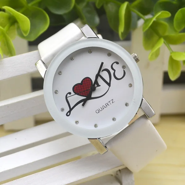 Casual male watch cute couple Love Korean female table fashion belt trend watches | Наручные часы
