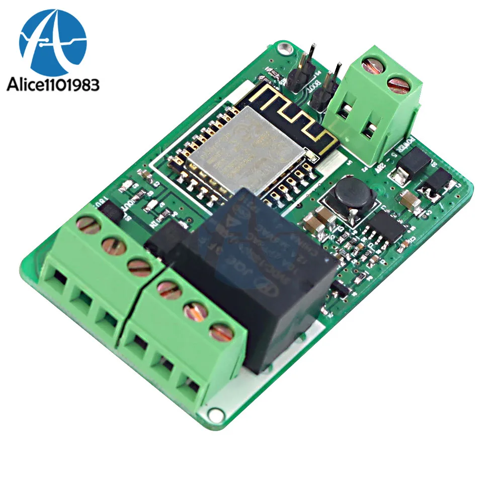 Сетевой релейный модуль ESP8266 220 В 10 А Wi Fi постоянный ток 7 30 в управление через