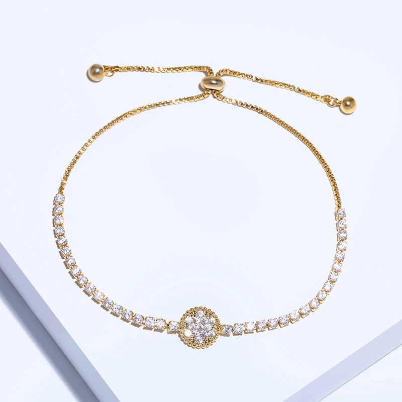 Женский браслет с подвесками из фианита кристаллами|silver crystal bracelet|charm braceletcrystal