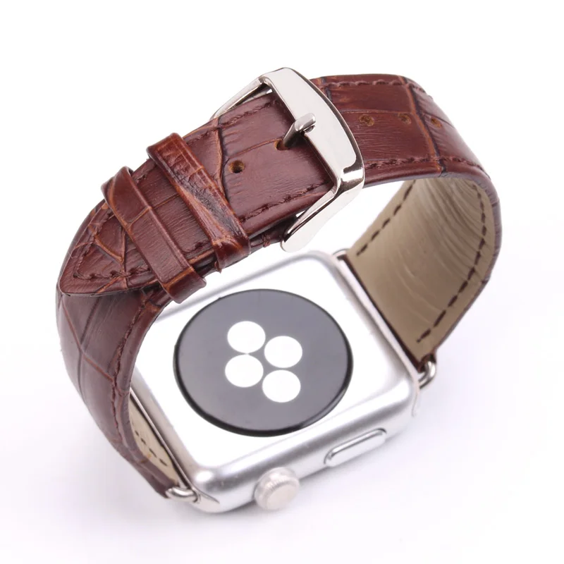 Ремешок для часов из натуральной кожи Iwatch Apple Watch 38 мм 42 черный коричневый браслет