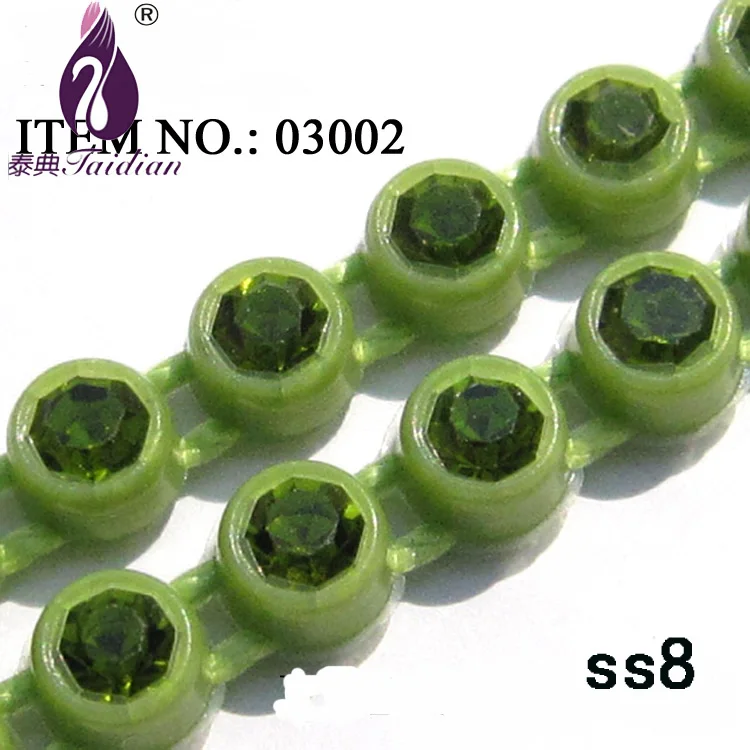 83002 Taidian Rhinestone banding SS8 для ручной работы Бисероплетение 3,0 мм каменная цепь 10 ярдов каждая карта - Цвет: 83002