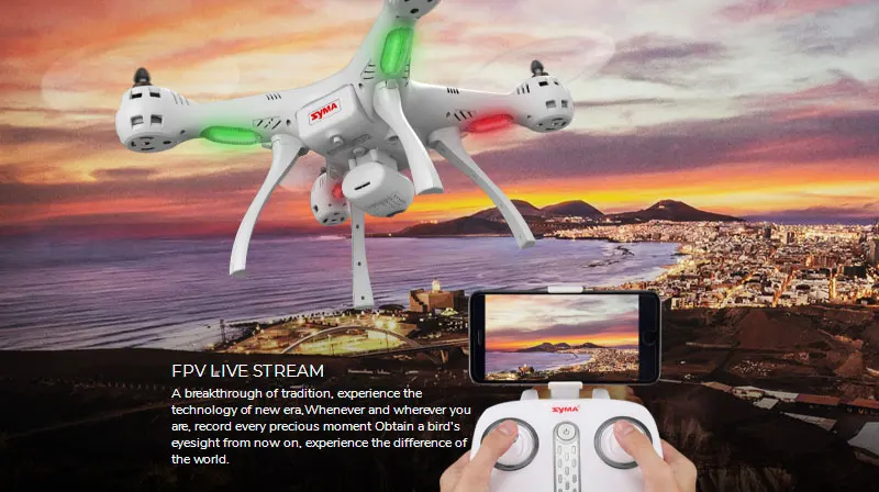 Syma X8PRO 2,4G gps Дрон 720P HD Wifi камера FPV RC Дрон Квадрокоптер в режиме реального времени высота удержания без головы