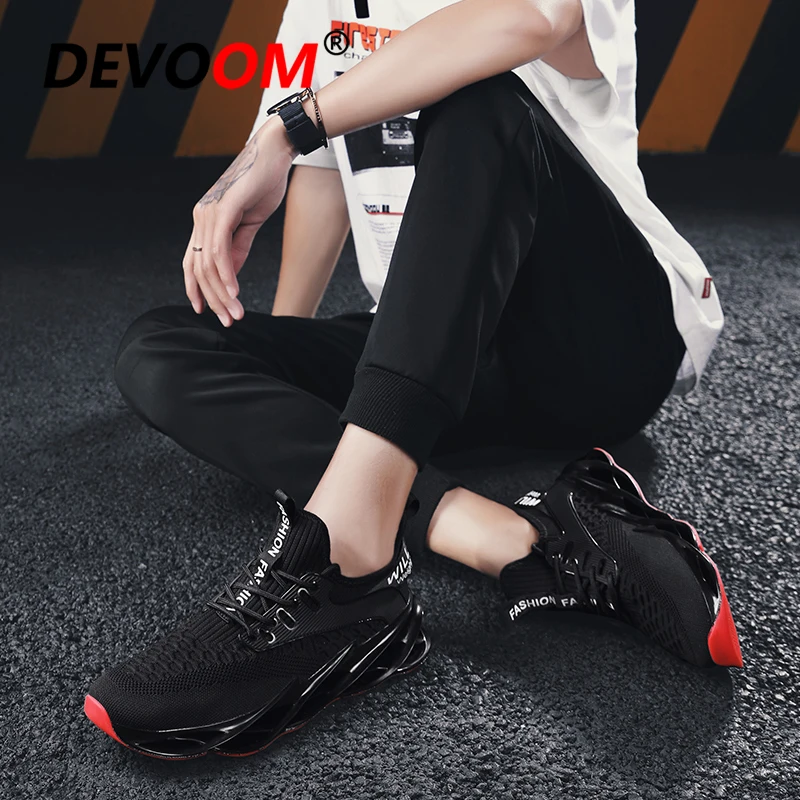 2019 Blade Running Shoes Man Korean Cool Sneakers Non-slip Light Shock Absorber Breathable Sports Men Zapatos BALCK | Спорт и