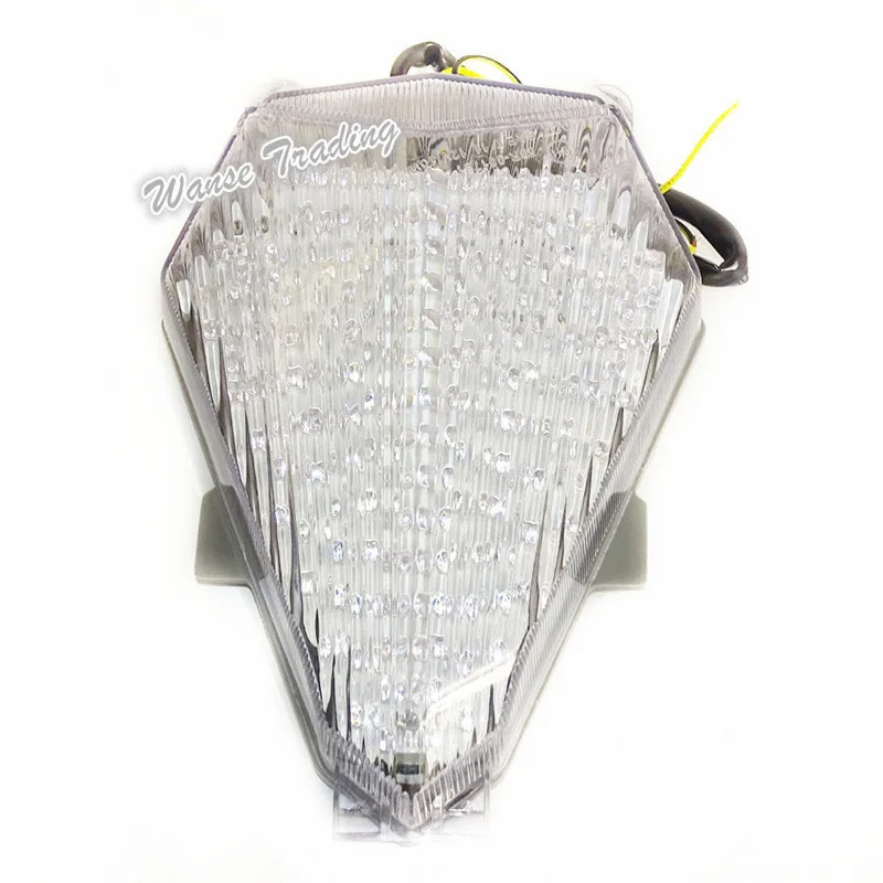 Clear Lens Waase для Yamaha YZF R6 RJ11 2006 2007 E-Mark задний светильник поворотники тормоза Встроенный светодиодный светильник - Цвет: Clear Lens