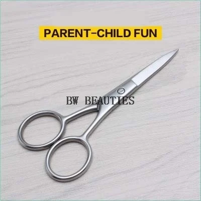 

500Pcs/Lot Beard Scissors Mustache Hair Trimmer Shears Shave Beard Stainless Steel Barber Mini Shaving Shear Eyebrow Scissor