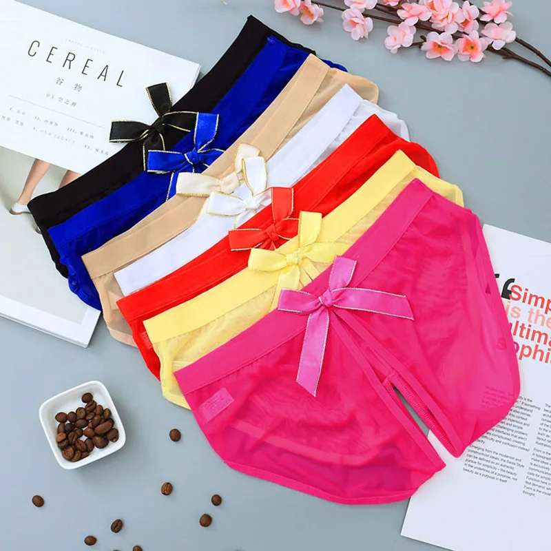 Luckymily женские нижнее бельё для девочек пикантные Бесшовные белье Cheeky открытым стринги с низкой талией трусики женщин секс игрушки сетки