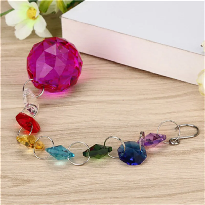 Crystal Ball Prisms Pendant Hanging DIY Bohemian Wedding Decor Gift Christmas Tree Ornaments Home Party | Дом и сад