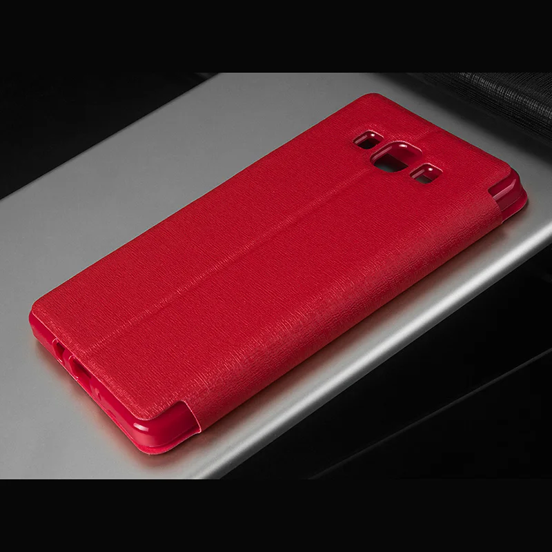 Window Pu Leather 5.5For Samsung Galaxy A7 2015 Case For A7000 Cell Phone Flip Cover | Мобильные телефоны и аксессуары