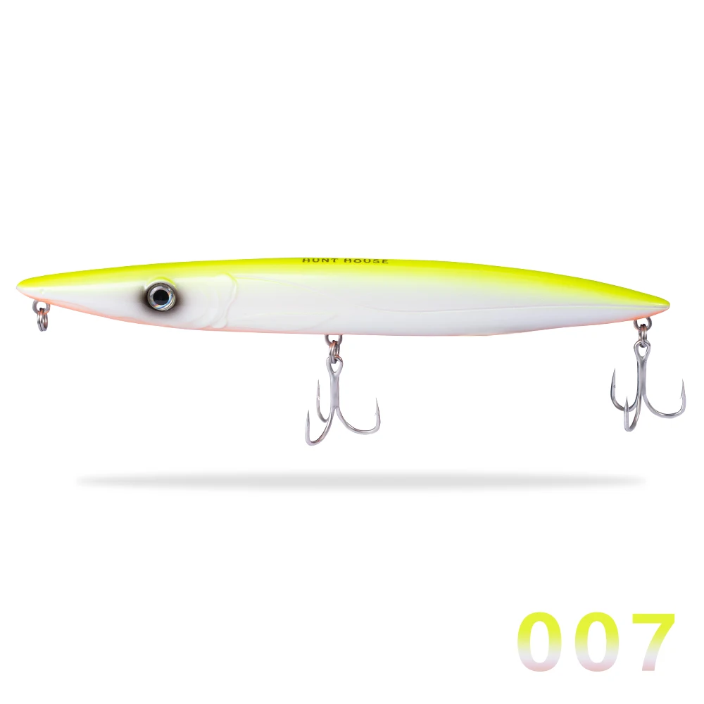 007 Hunthouse stickbaits peche en mer leurre walk dog pencil 195 мм 44 г don belone pencil stickbait fishing bluefish topwater приманки - Цвет: 007