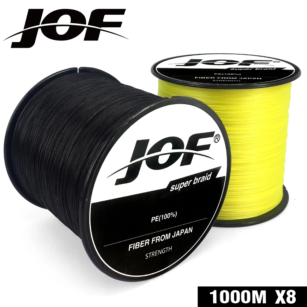 Рыболовная леска JOF 1000 м 8 нитей PE шнур для ловли карпа плетеный провод 22 88LB 9