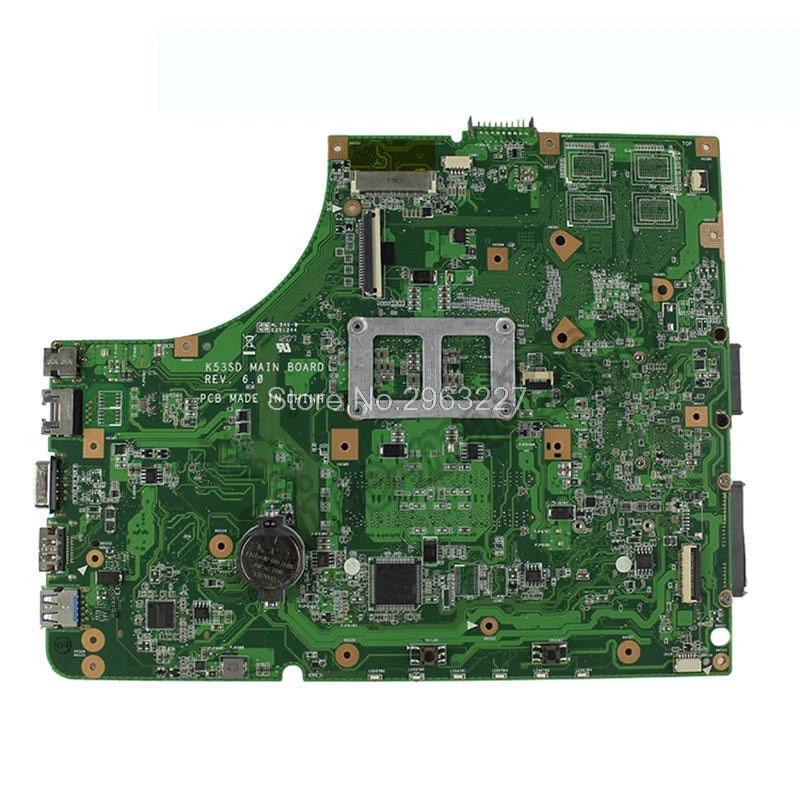 K53SD REV: 6,0 материнская плата для ноутбука с процессором i3 USB3.0 Mianboard для Asus K53E K53SD интегрирована не с Mianboard протестирована