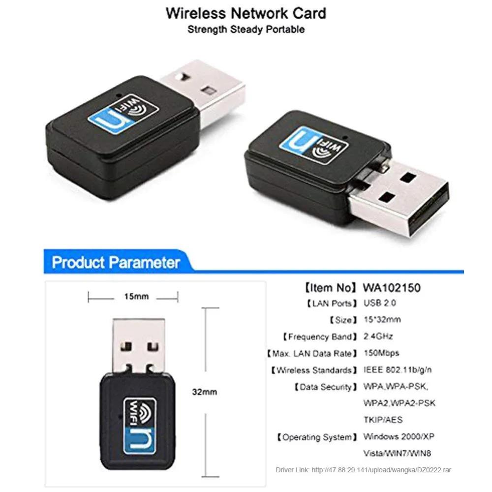 Мини USB Wifi адаптер 150 Мбит/с Wi-Fi приемник ключ беспроводной сети для ноутбука Настольный компьютер Windows Vista Linux MAC OS