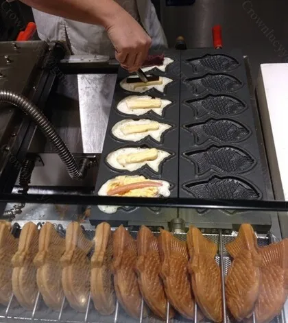 Электрическая вафельница для торта с рыбой гриль 12 штук|grill color|grill outdoorcake cream |