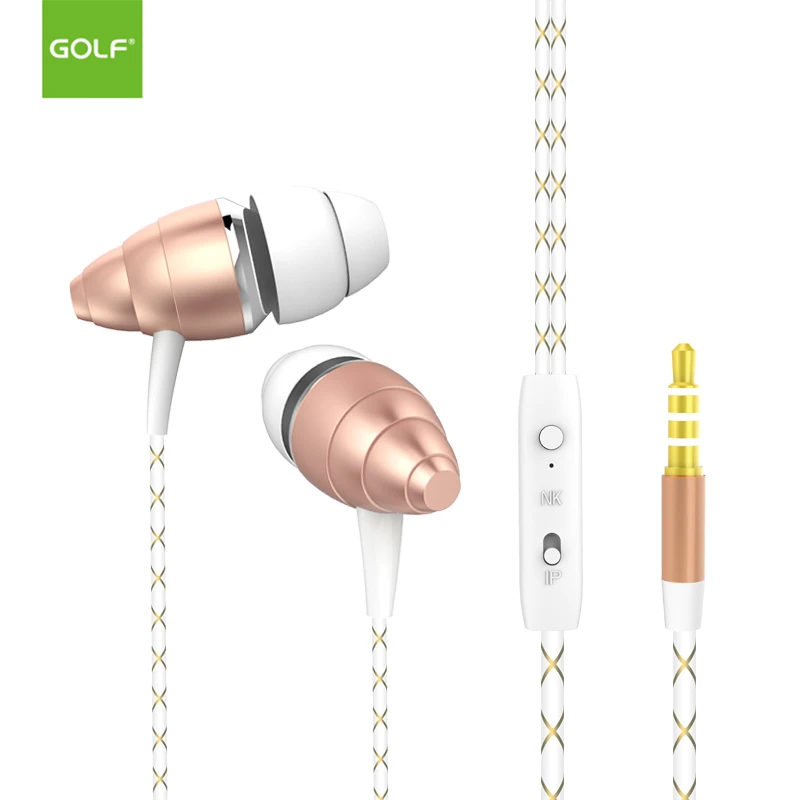Проводные наушники вкладыши с разъемом 3 5 мм для гольфа стерео микрофоном iPhone