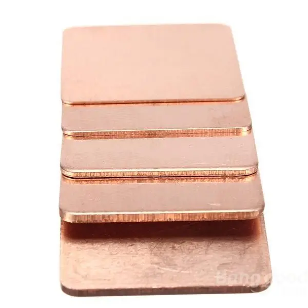 dollarkey 5 X Copper Heat Sink Laptop GPU CPU Heatsink Shim|copper heatsink|copper duckcopper jacks |