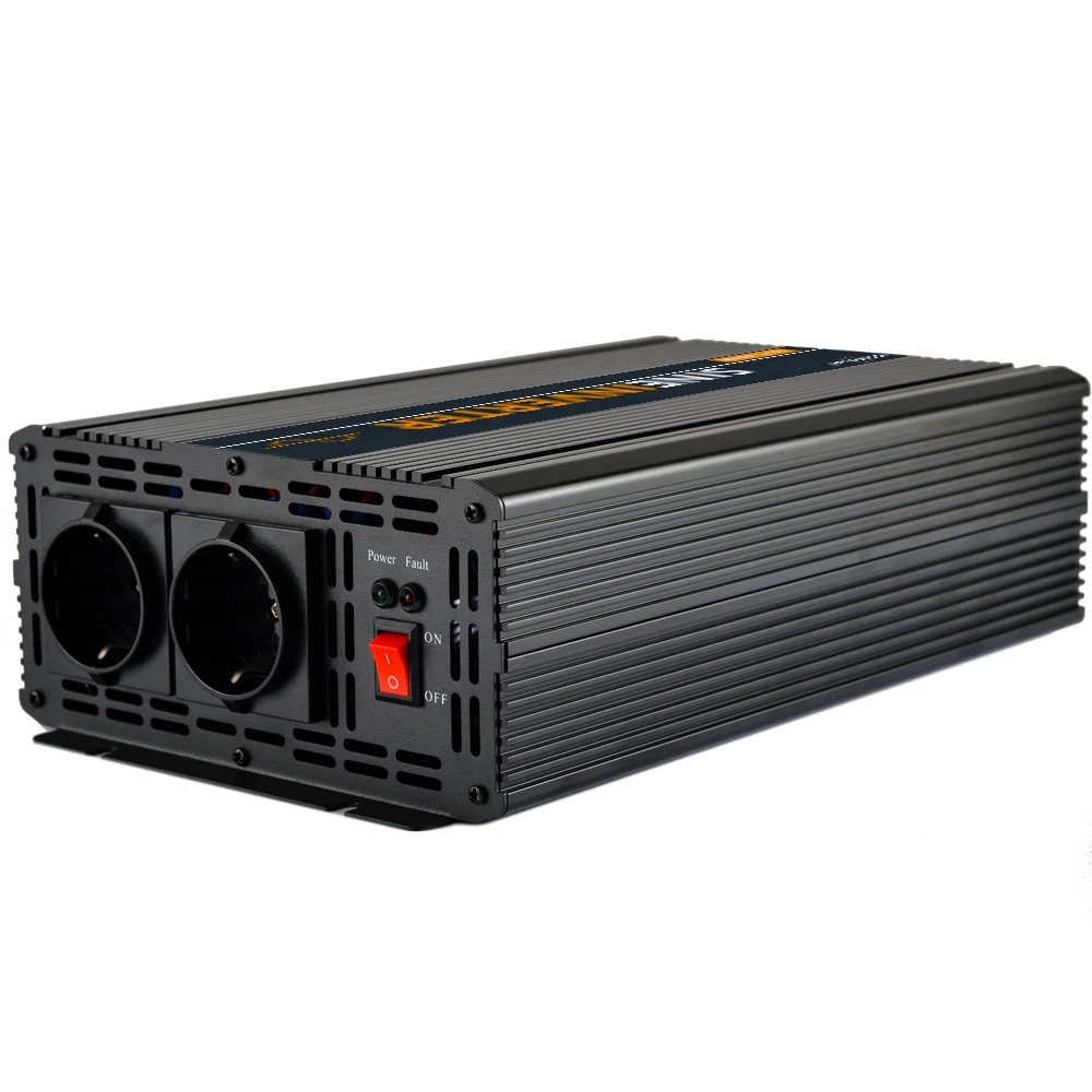 Чистый синусоидальный инвертор 12 v 220 пик 2500 W непрерывный 1000 1200