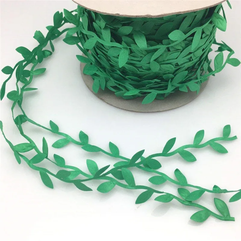 Шелковые листья ручной работы искусственные зеленые для свадебного