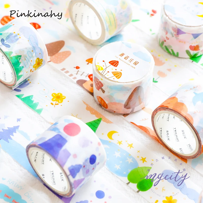 Сладкий Летний лес серии цветы флаг васи лента скрапбук рукоделие изоляционная