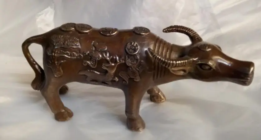 Chinese ancient carvings of fine copper coffee one the twelve zodiac animals gifts wild statues | Дом и сад