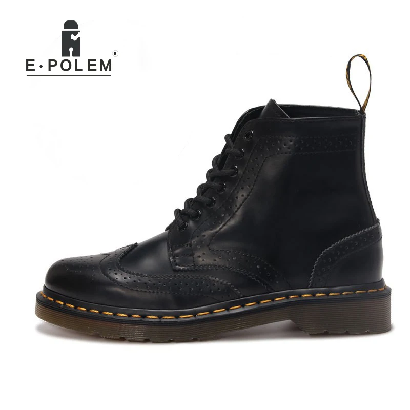 Ботинки-мартинсы из натуральной кожи унисекс в английском стиле | Обувь