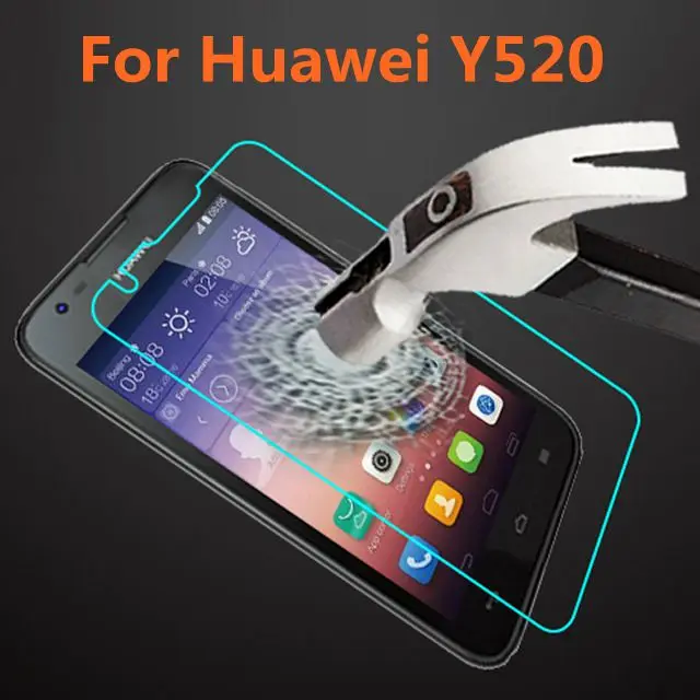 2.5D закаленное Стекло для huawei Y520 высокое качество Противоударная защитная пленка