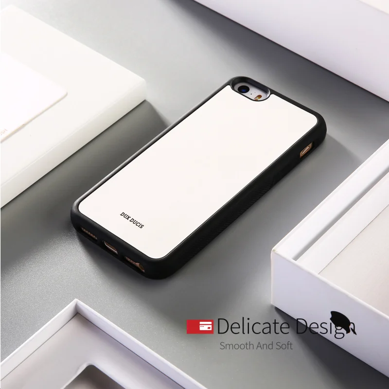 white Модный высококачественный чехол на заднюю панель для iPhone SE 5S 5, Роскошный Кожаный противоударный нескользящий ТПУ силиконовый чехол для телефона для iPhone 5S - Цвет: white