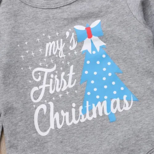 Pudcoco/брендовый Рождественский Комбинезон для маленьких мальчиков и девочек +