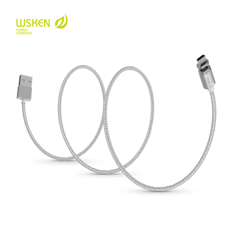 WSKEN Mini 2 LED Магнитный USB кабель для быстрой зарядки магнитное зарядное устройство