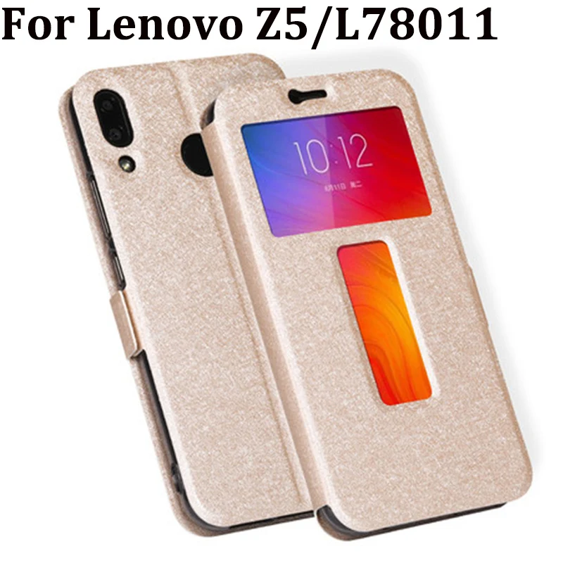 Чехол с открытым окошком 6 2 дюйма для Lenovo Z5 чехол чехлы из искусственной кожи Z