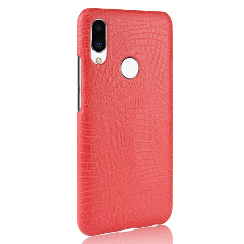 Роскошный чехол для телефона для Meizu M9 Note M6T, крокодиловый Змеиный кожаный чехол для Meizu Meilan Note 9, тонкий жесткий чехол-накладка - Цвет: Красный