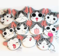 10 pieces cute cat shape plush coin purse mobile phone bag mini portable wallet