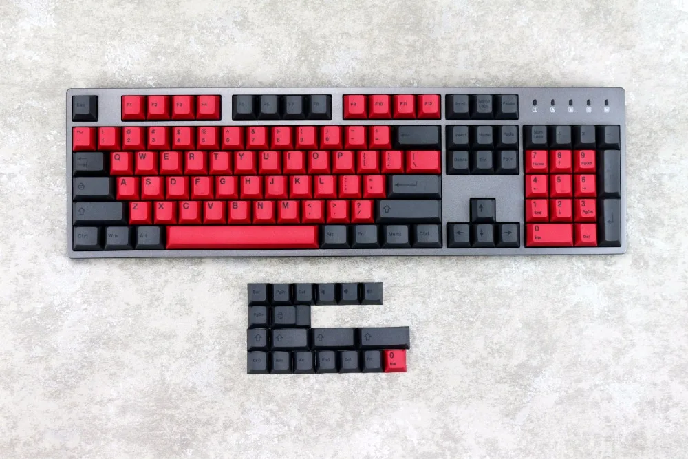 MP 123 клавиш краситель-сублимация PBT черный и красный цвет вишневый профиль для механической игровой клавиатуры
