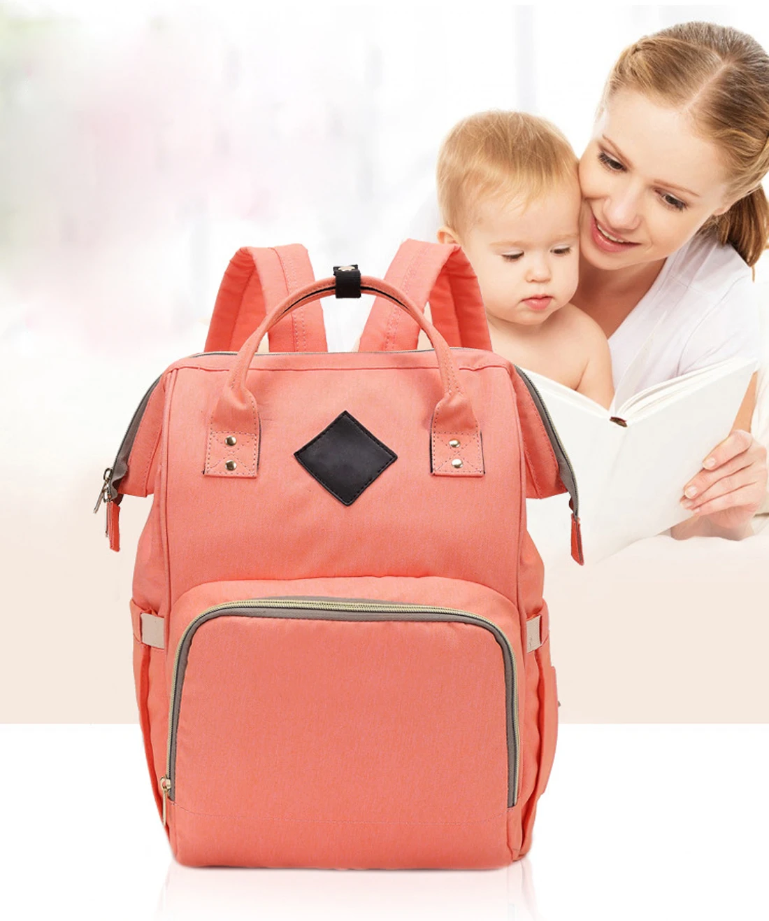 Вместительный рюкзак для мам GAORUI модная Водонепроницаемая Холщовая