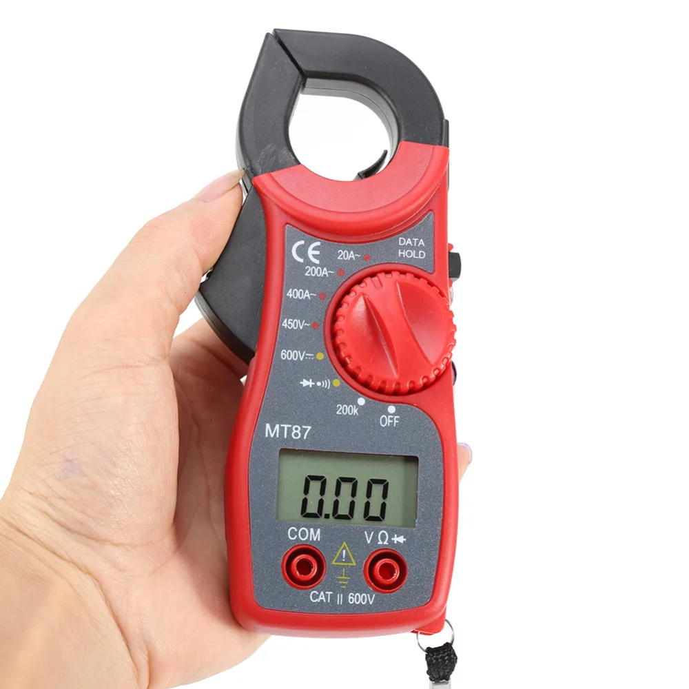 Цифровой мультиметр MT87 с ЖК дисплеем 400A AC/DC клещи токовым зажимом тестер ток Ома
