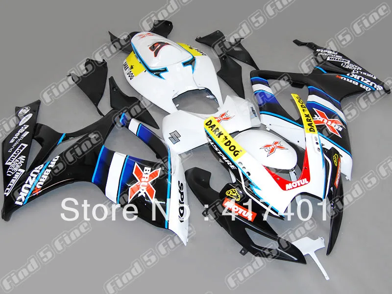 Обтекатель белый черный красный желтый для SUZUKI GSX R600 R750 06 07 GSXR 600 750 GSXR600 GSXR750 K6 2006