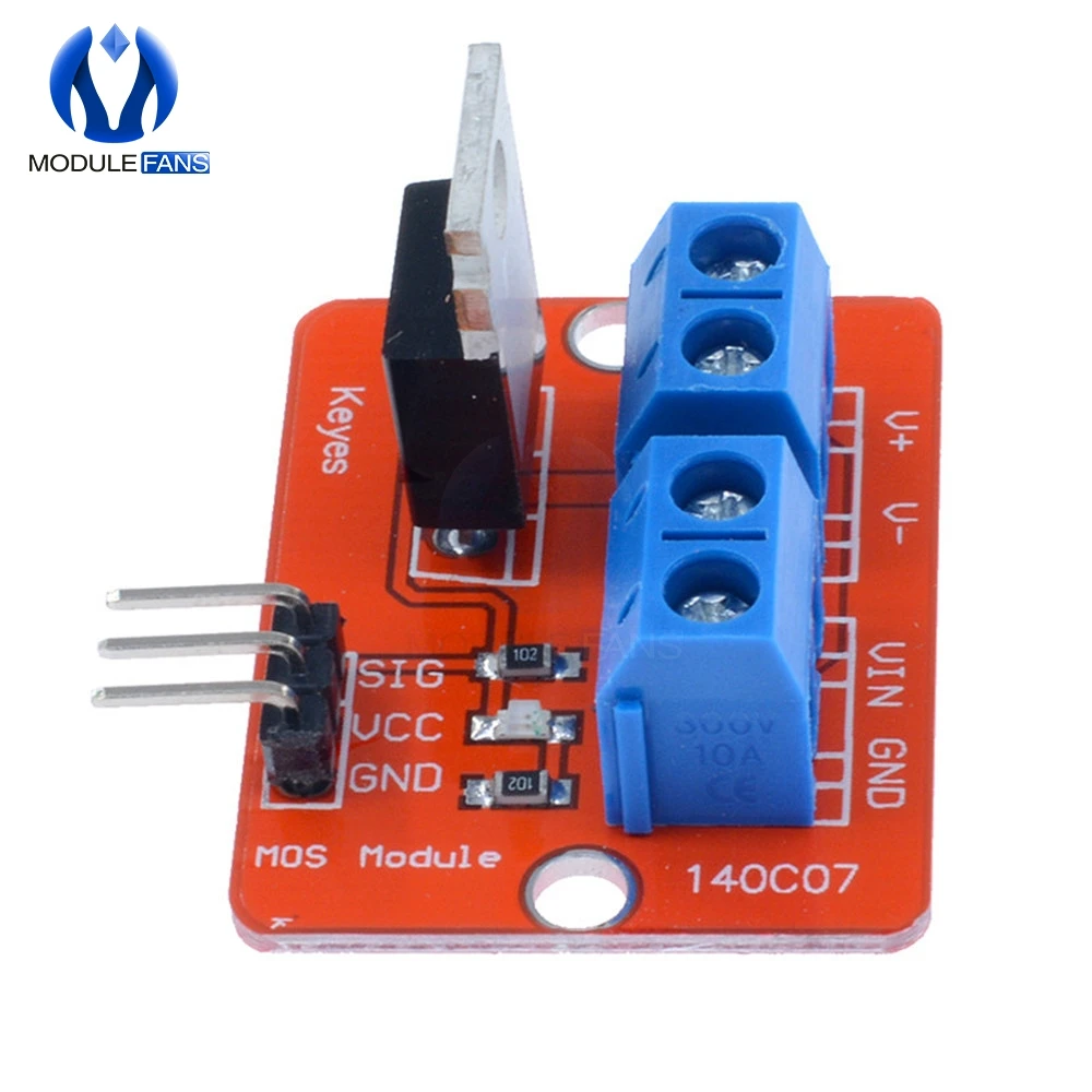 Верхняя кнопка Mosfet IRF520 модуль драйвера для Arduino MCU ARM Raspberry Pi 3 в-5 в MOS PWM Затемняющая