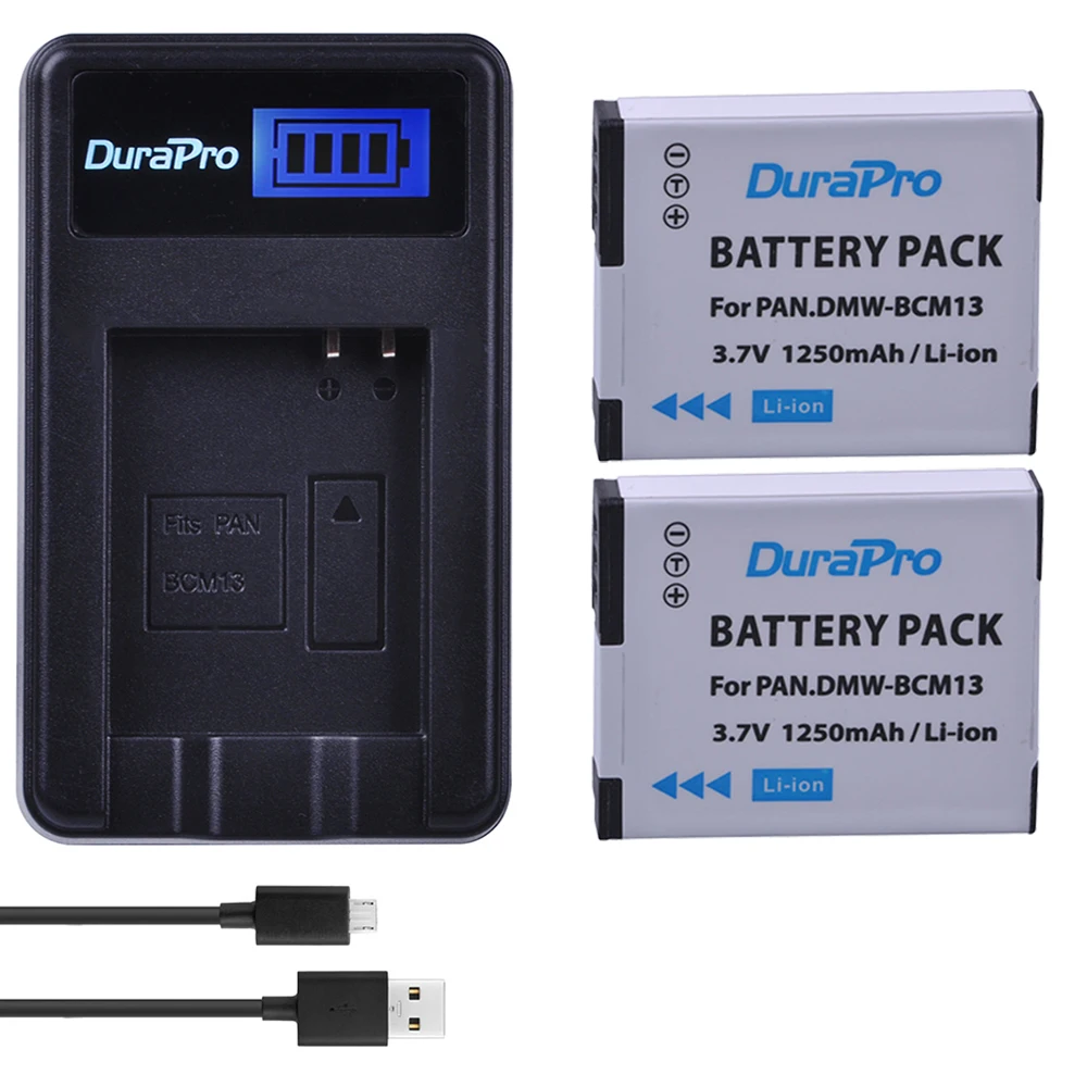 2 шт. DMW-BCM13 DMW BCM13 BCM13 батарея для камеры+ ЖК USB зарядное устройство для Panasonic Lumix ZS27, ZS30, ZS35, DMC-ZS40/ZS50, FT5, LZ40, TZ41, TZ55