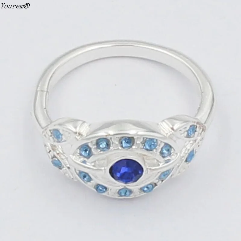 Серебряный цвет стразы Модные кольца с короткими цветами для женщин сплав без