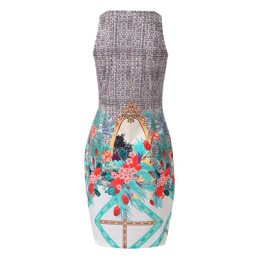 Женское Бандажное платье без рукавов SZYADEOU вечернее мини в стиле пэчворк с