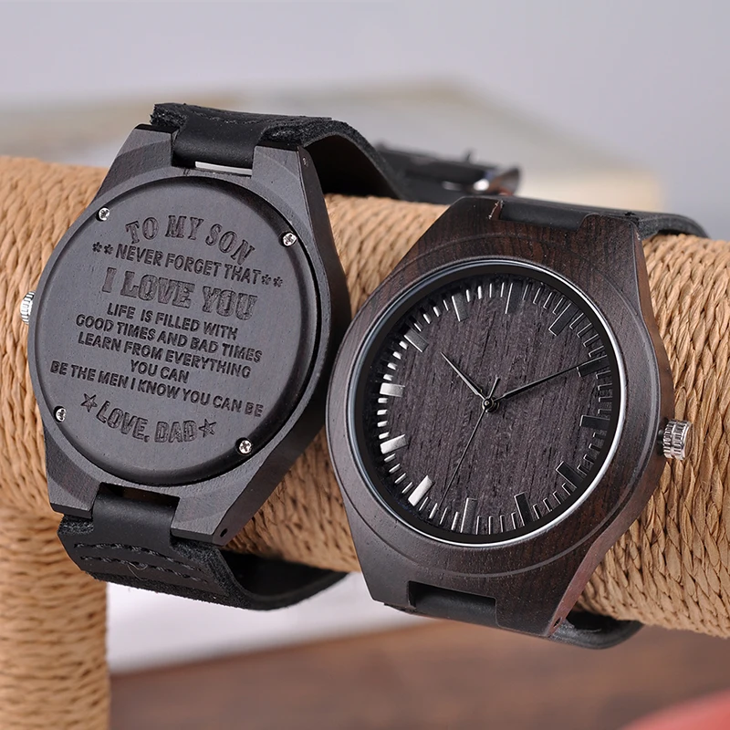 Мужские часы, дизайн, логотип, гравировка на дереве, часы Groomsman Idea, подарки, кожаный ремешок, повседневные часы, Relogio Masculino D26