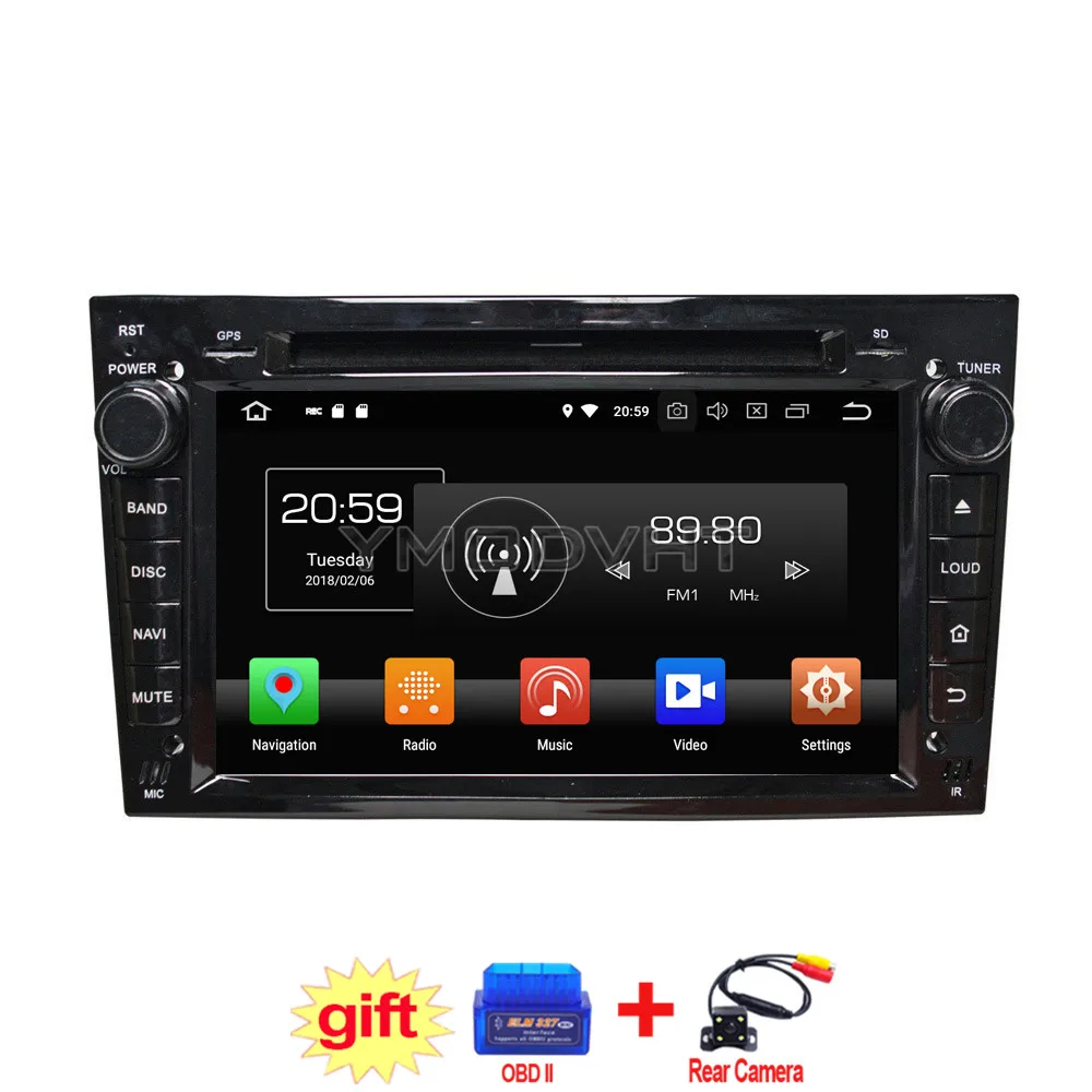 YMODVHT 7 дюймов Android 8 0 Восьмиядерный 4 ГБ Автомобильный DVD GPS для OPEL