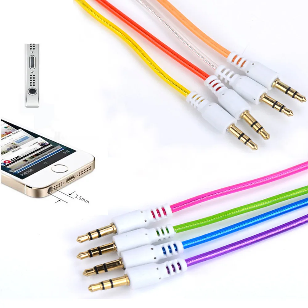 Франшиза Новый Расширенный 100 см 3 5 мм папа автомобильный Aux вспомогательный шнур