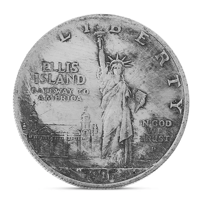 1906 статуя свободы США с факелом памятная монета | Дом и сад