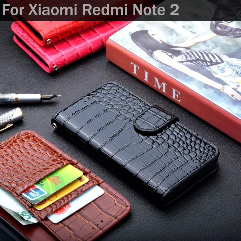 Для Xiaomi Redmi Note 2 Чехол роскошные крокодиловой кожи откидная крышка с СТЕНД слот
