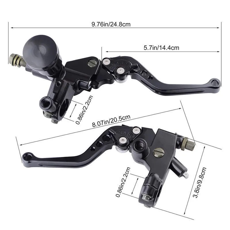 

22MM Aluminum Master Cylinder Reservoir Set Motorcycle Hydraulic Master Cylinder Levers Universal Motorbike Accessories