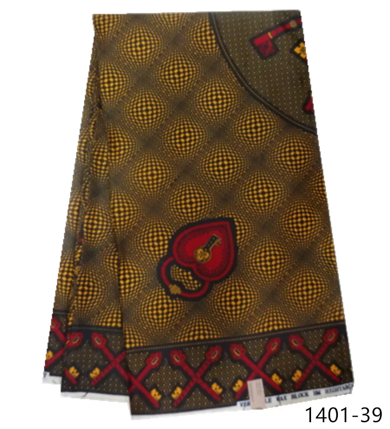African wax fabric polyester high quality Embroidery real wax african ankara wax prints for dress free shipping 1401-36