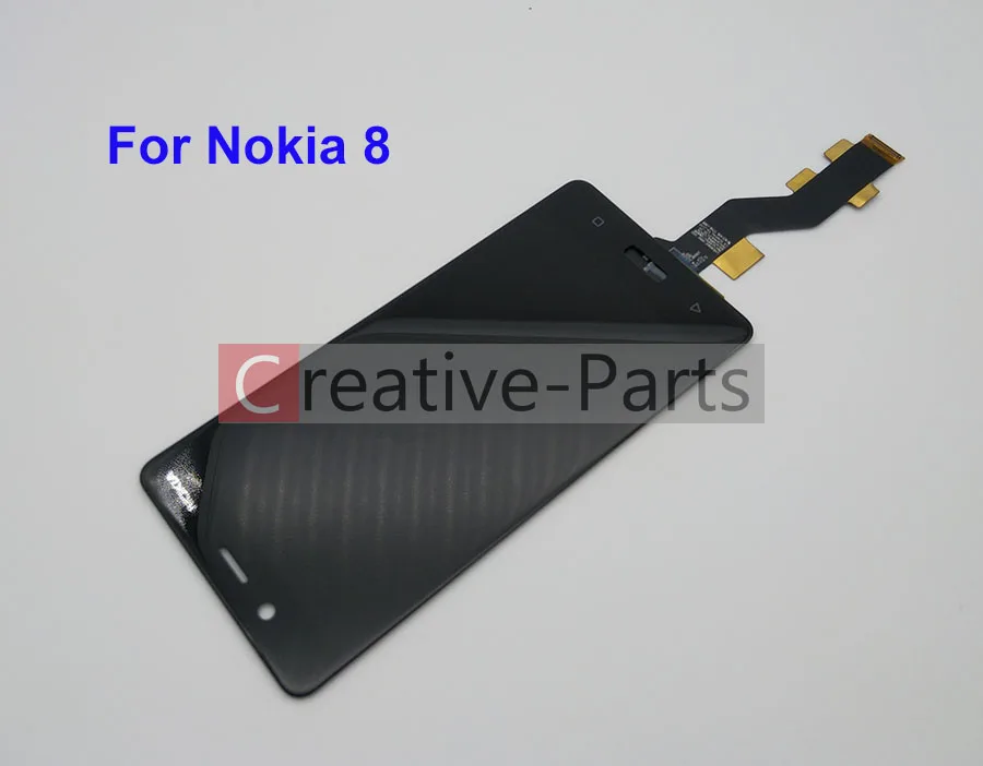 Оригинальный ЖК дисплей для Nokia 8 черный цвет с сенсорным стеклом дигитайзер