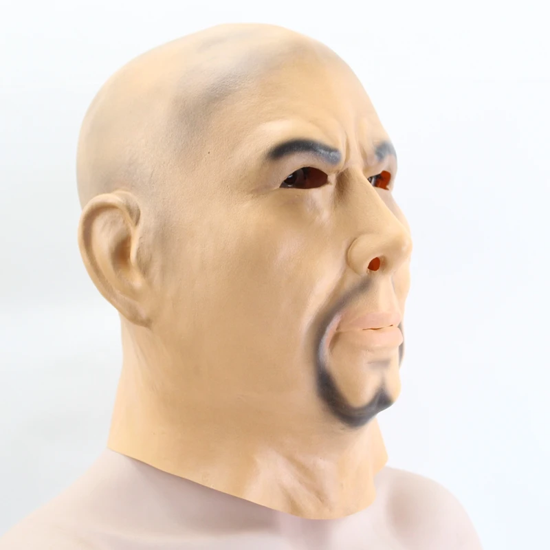 GNHYLL жуткая Реалистичная латексная маска черный мужчина Маскировка эспаньолка