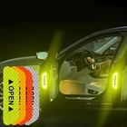 4 шт. наклейки на двери автомобиля, наклейка, предупреждающая лента, светоотражающие полосы для Nissan TIIDA X-TRAIL TEANA Skoda Octavia Honda CRV KIA RIO